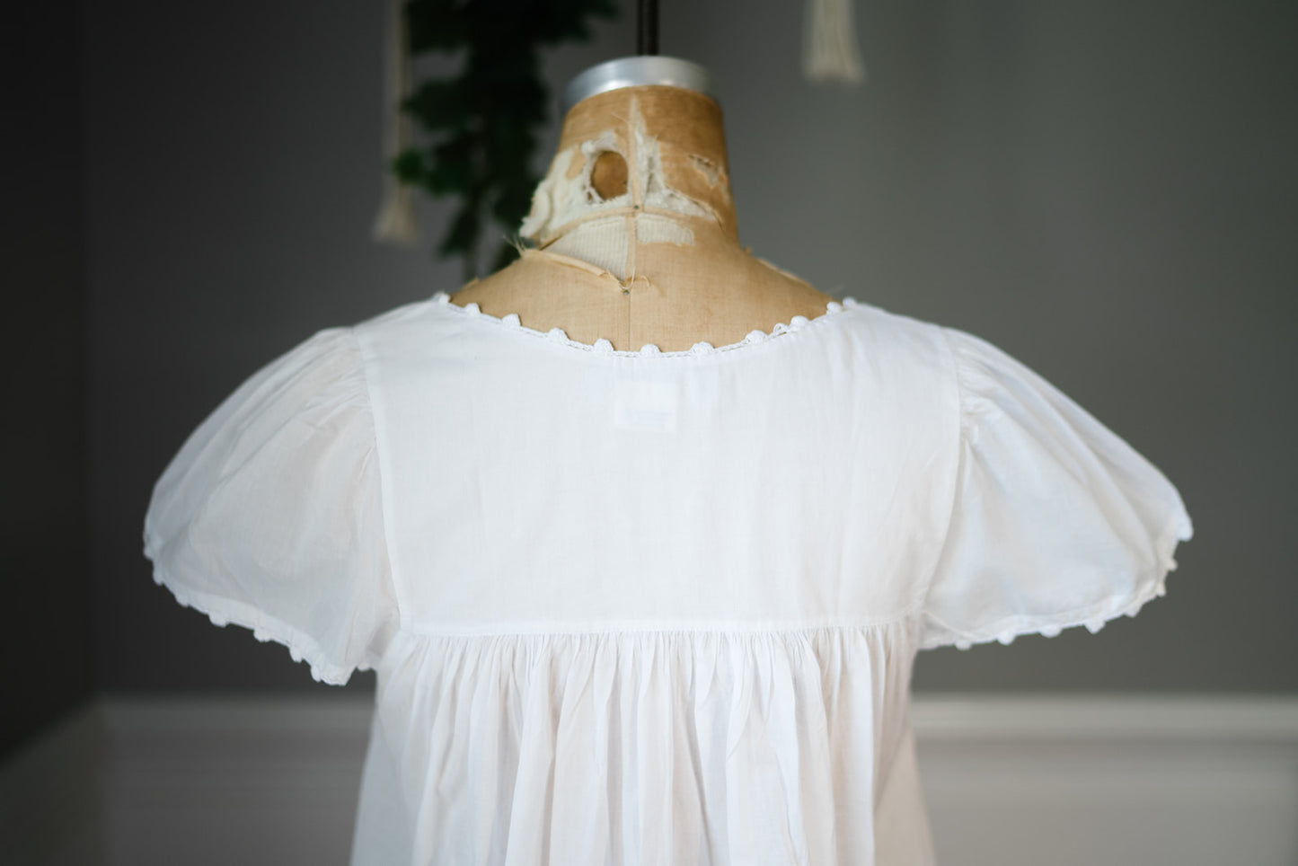 Cap Sleeve Garland Nightgown - Pink Rosebud