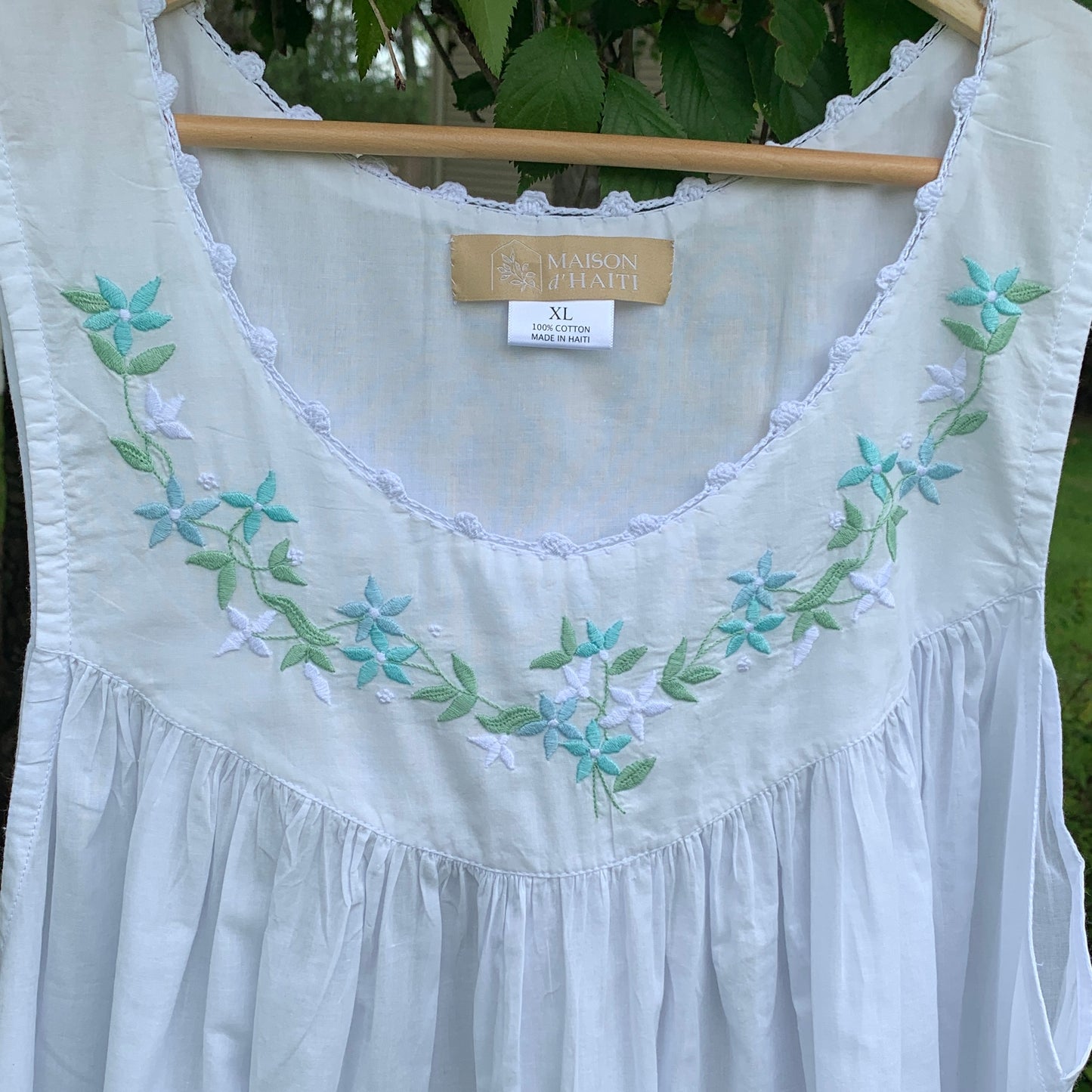 The Sarah Garland Nightgown - Aqua