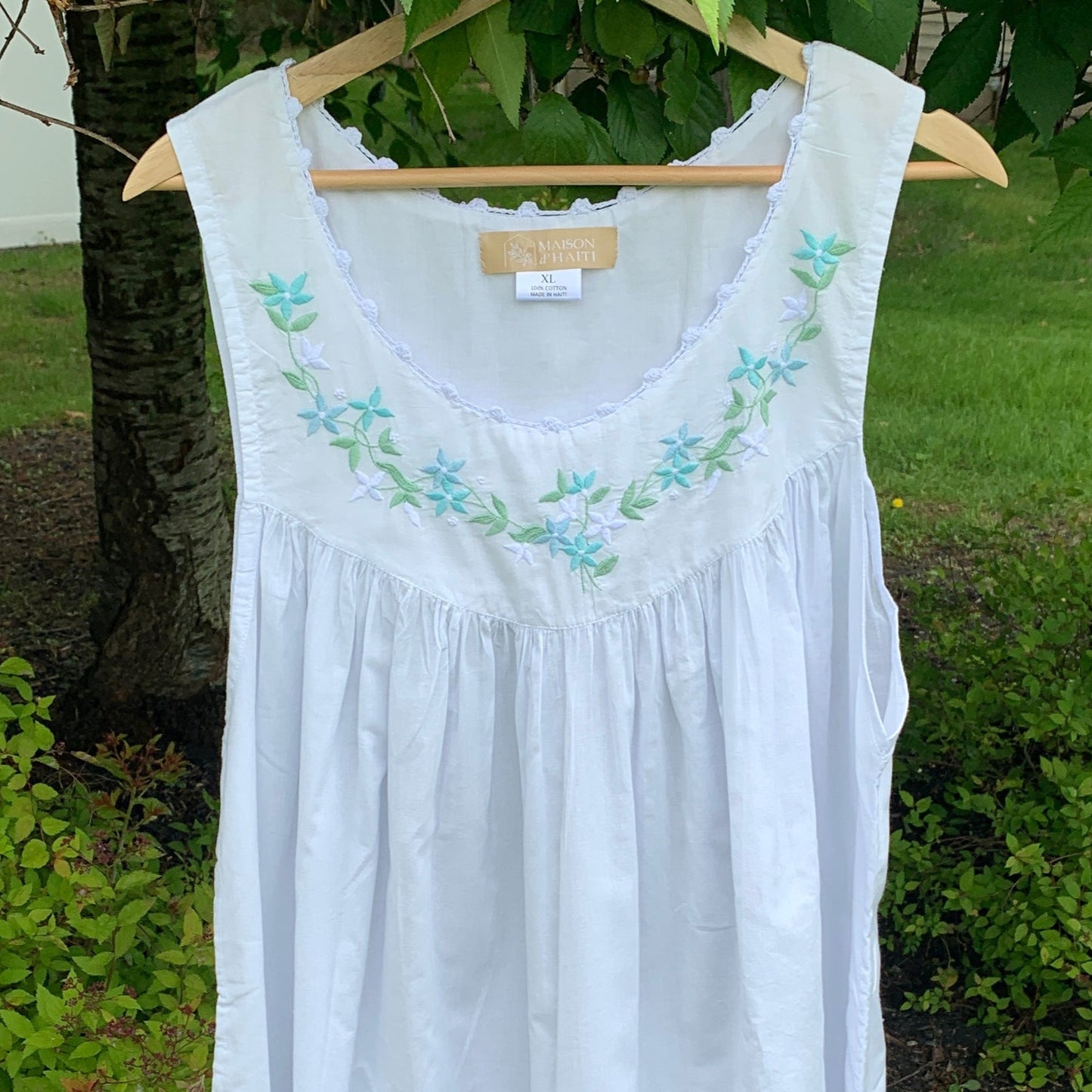 The Sarah Garland Nightgown - Aqua
