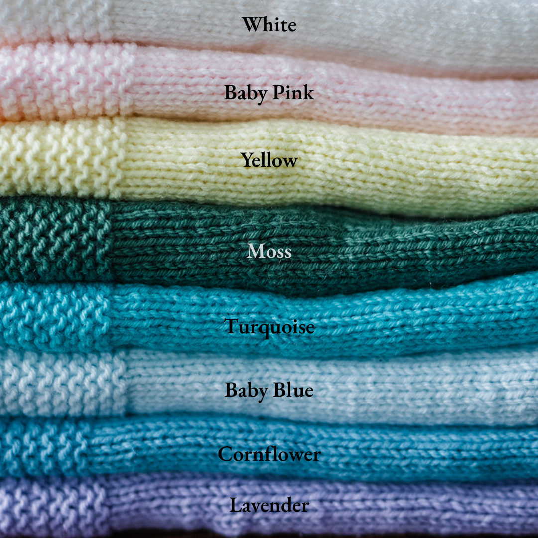 Hand-Knit Baby Sweater in Baby Pink