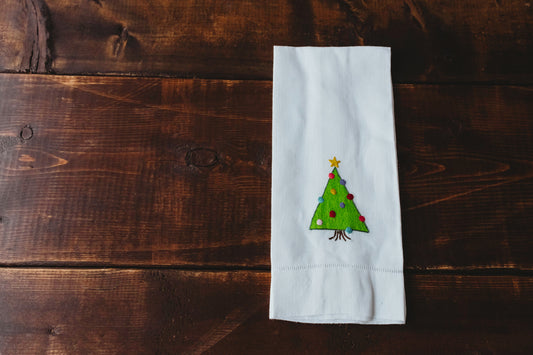 Tea Towels - Minimalist Christmas Tree