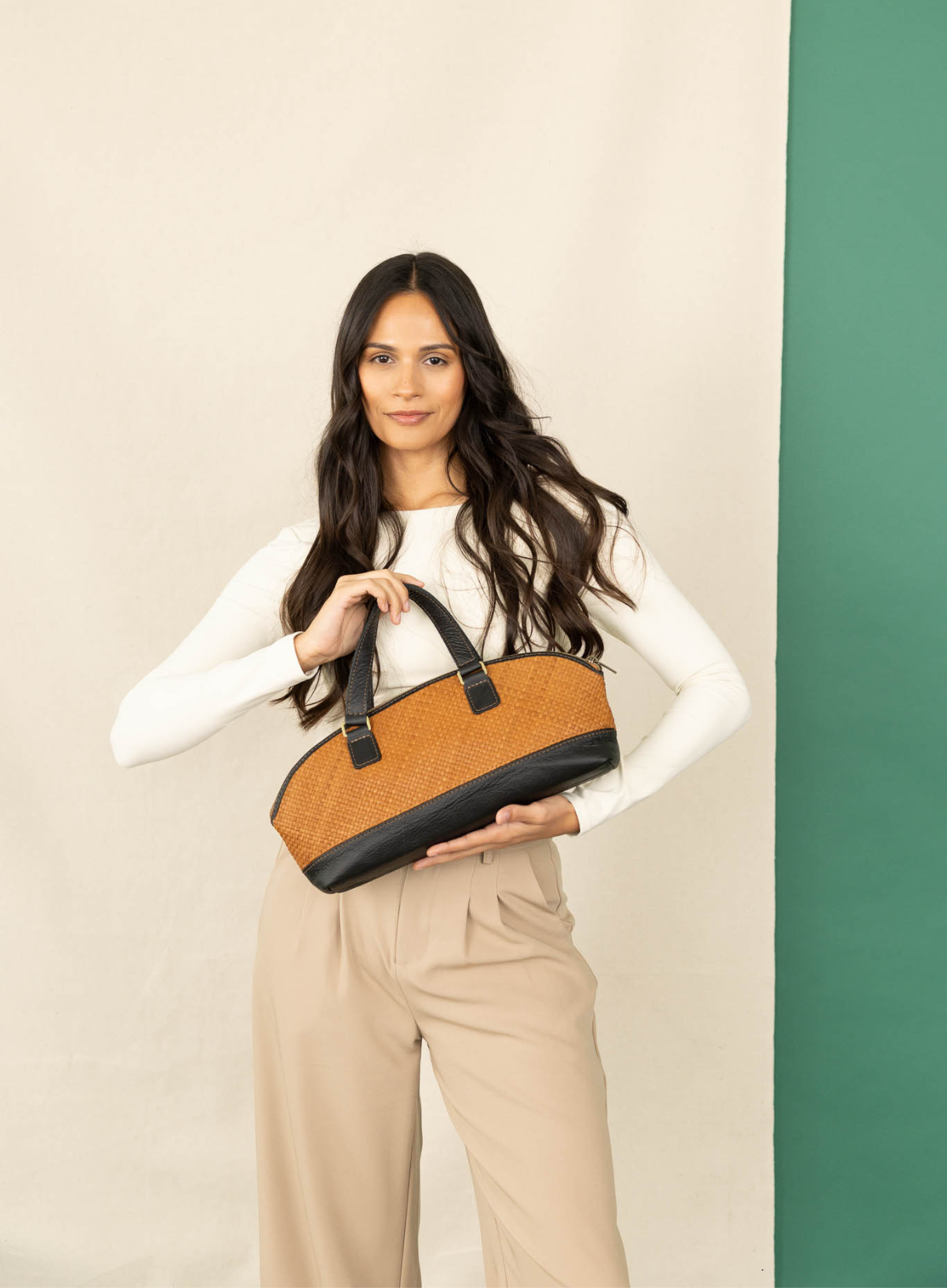 Satchel Bowler Bag by Deux Mains