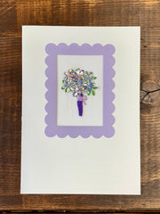 Bouquet Hand-Embroidered Greeting Cards