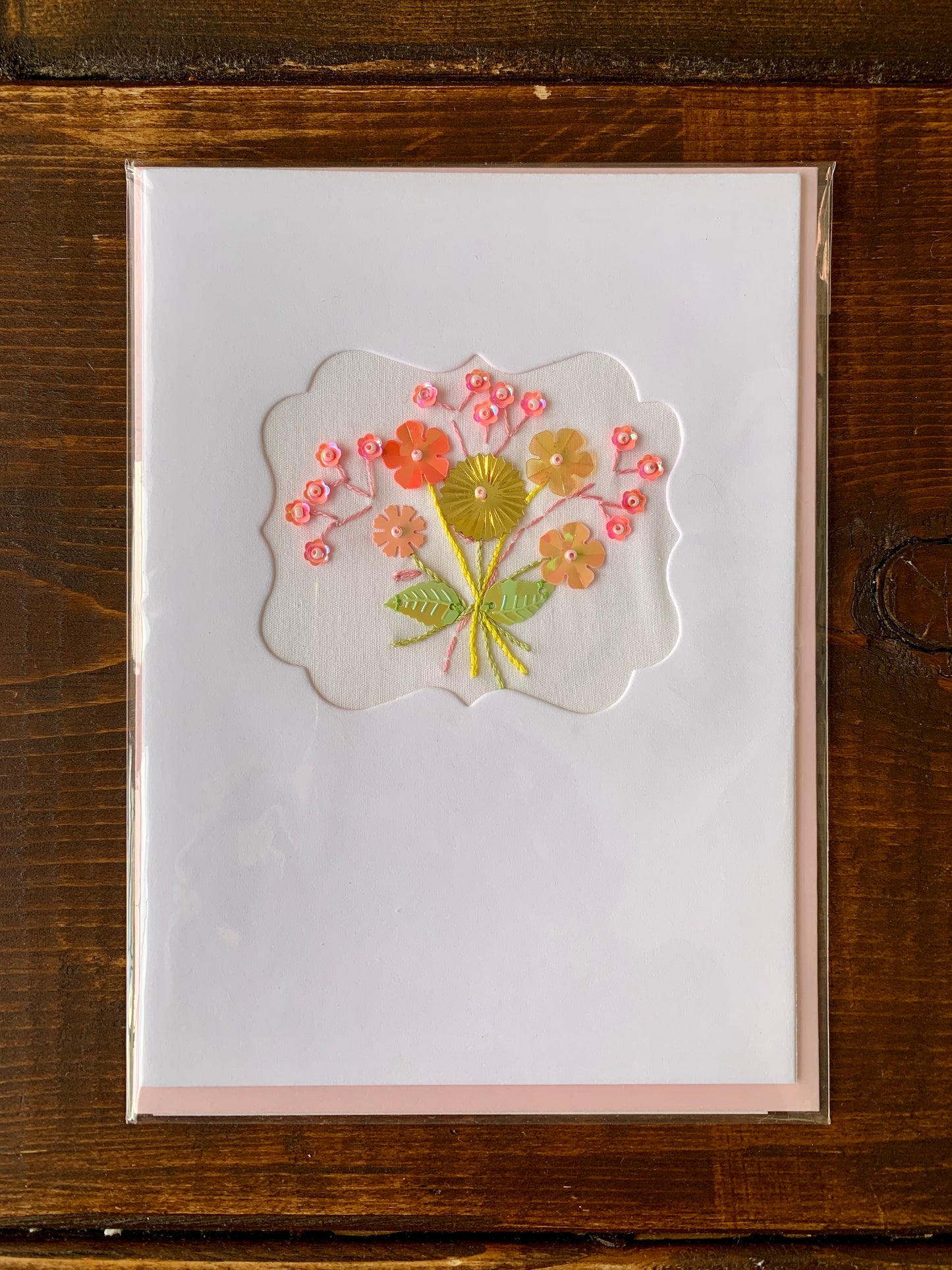 Spring Blooms Hand-Embroidered Greeting Cards