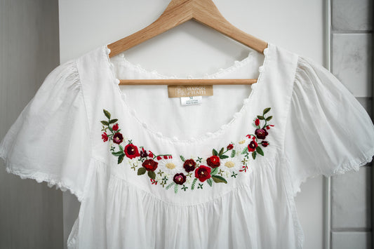 NEW! Cap Sleeve Nightgown - Red Rosebud