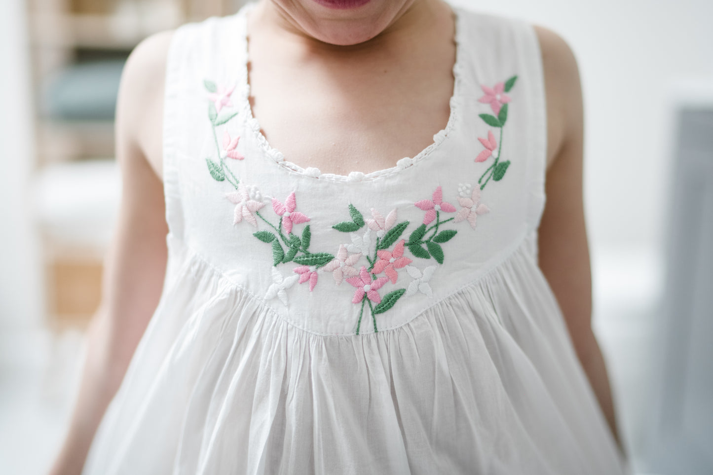 Little Girl Dress - Pink Garland