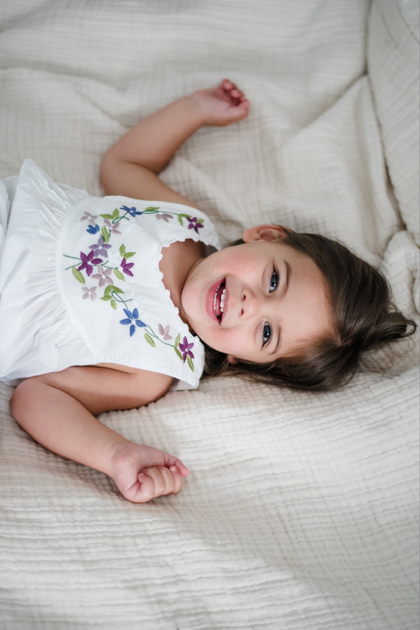 Little Girl Dress - Purple Garland