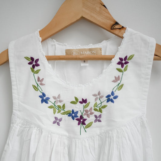 Little Girl Dress - Purple Garland