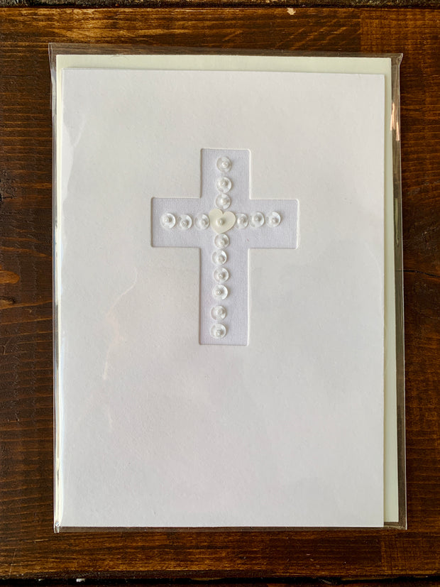 Baptism/Cross Hand-Embroidered Greeting Cards