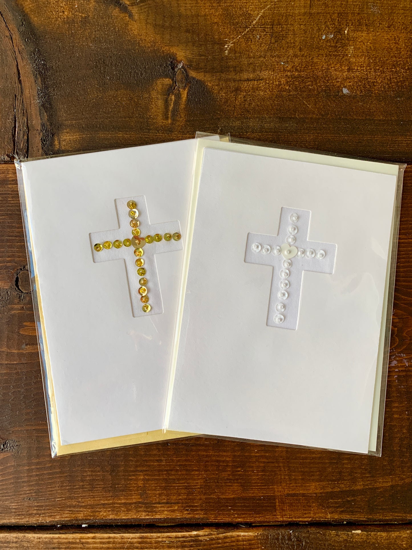 Baptism/Cross Hand-Embroidered Greeting Cards