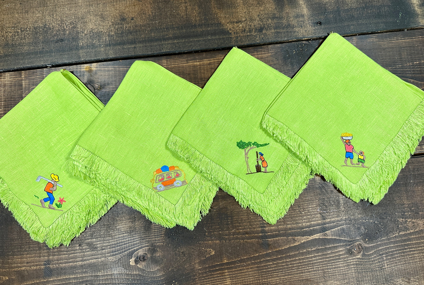 Caribbean Dinner Napkin Sets of Four - SSS