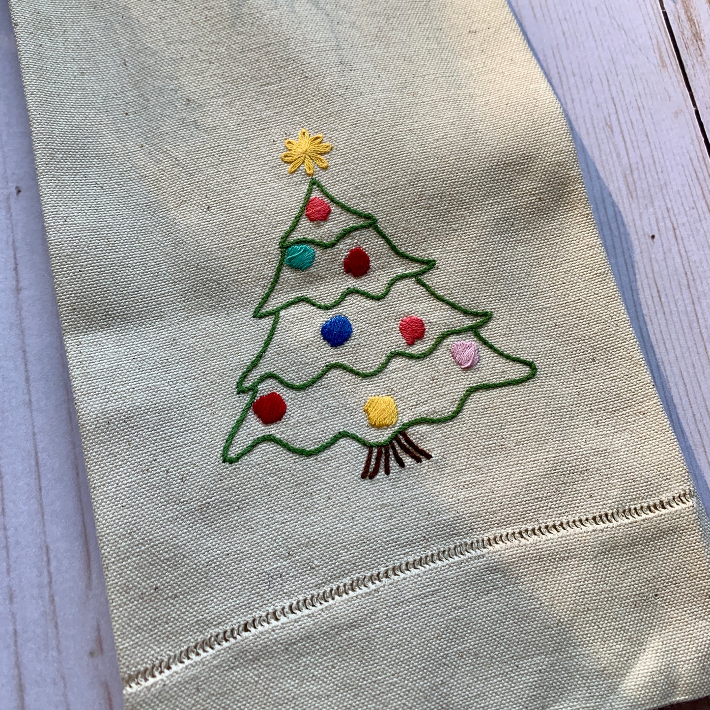 Tea Towels - Duck Canvas Christmas Tree - SSS