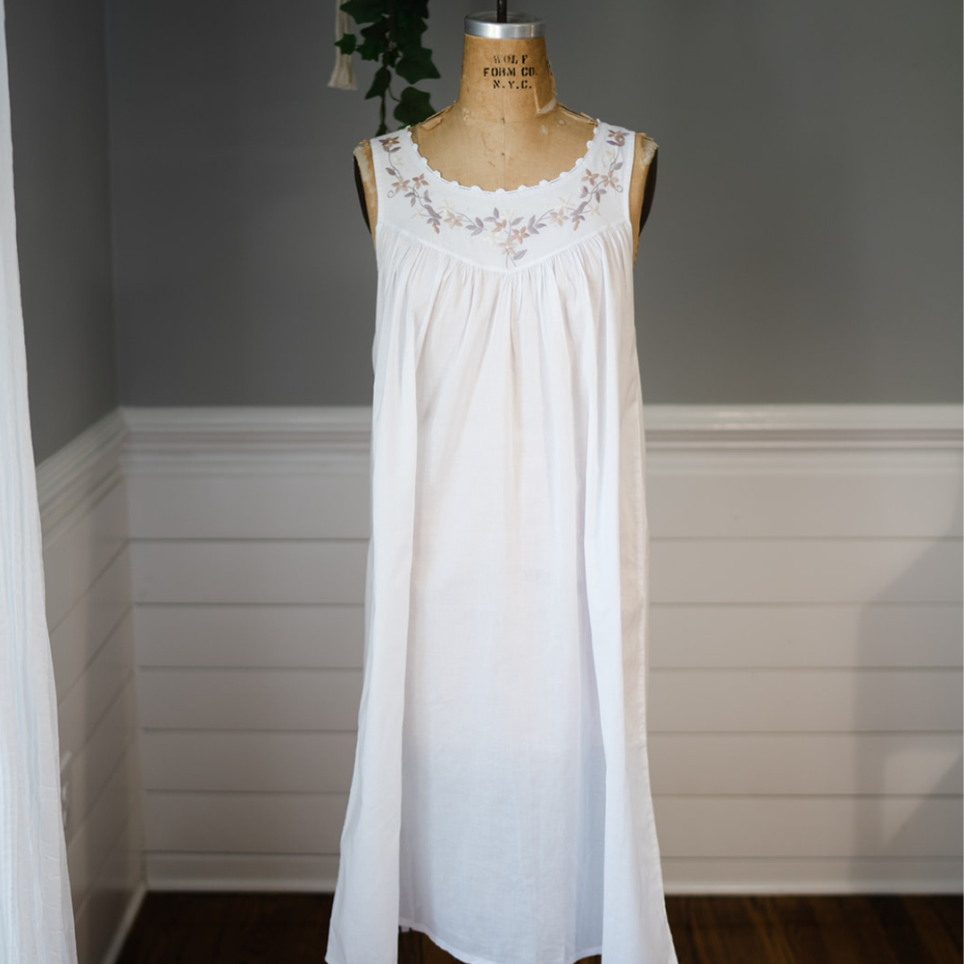NEW! The Sarah Garland Nightgown - Taupe