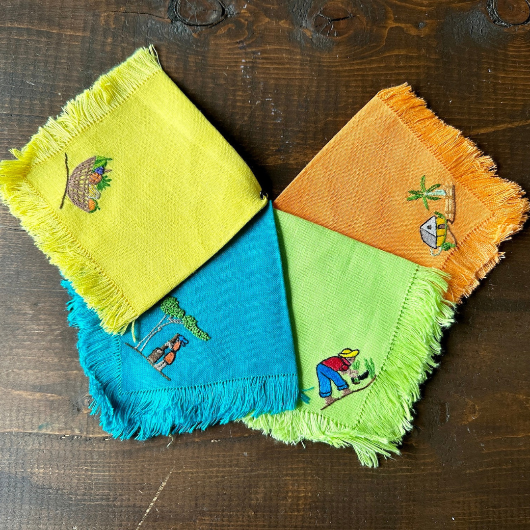 Caribbean Cocktail Napkin Set (set of 4)