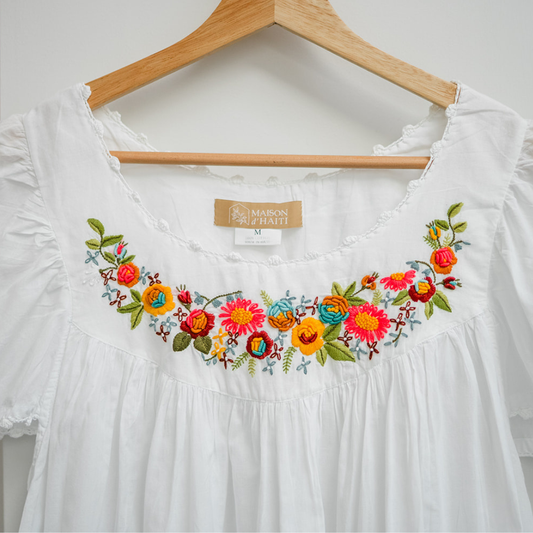 Cap Sleeve Nightgown - Retro Rosebud