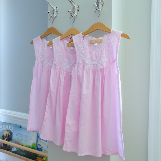 Little Girl Dress - Pink Cotton