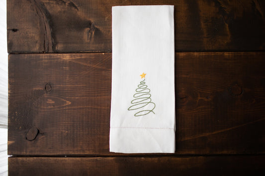 Tea Towels - Spiral Christmas Tree