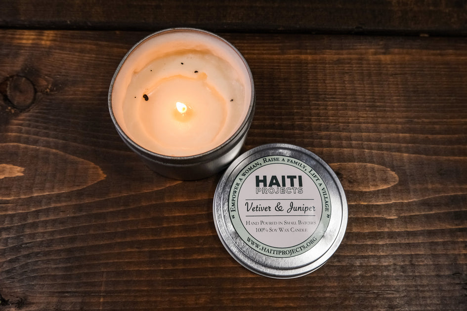 Haiti Projects Vetiver & Juniper Candle Maison d'Haiti